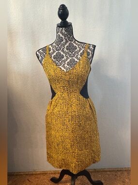 Rachel Comey Yellow Abstract Fit and Flare Dress